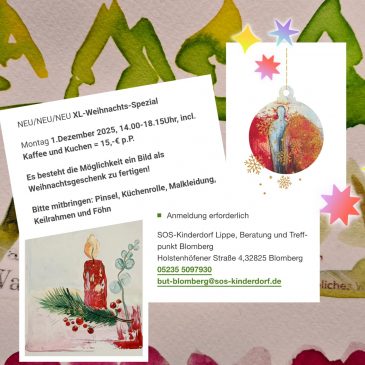 „Kreativkurse für Erwachsene“ finden im Weberforum, Steinheim  und  im SOS-Beratungsstelle Blomberg statt