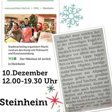 Steinheimer Weihnachtskarten im Farbpunkt und auf dem Steinheimer Weihnachtsmarkt.